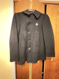 Mens Navy Jacket, With Anchor Buttons