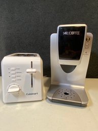 Mr Coffee Single Serve Brew, 2 Slice White Cuisinart Toaster, Electric Plate Warmer
