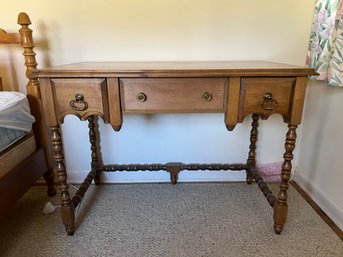 Solid Wooden Three Drawer Desk Or Dressing Table
