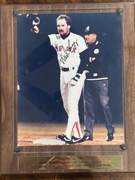 Wade Boggs Autographed Photo Plaque