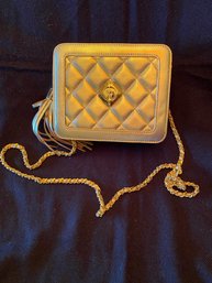 St. John Gold Metallic Small Handbag/crossbody