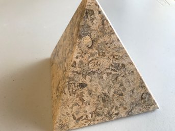 Fossils Coral   Pyramid, 4 LB, 5 1/2 Inch Tall.  Base 5 Inch Square