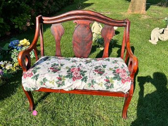 Mahogany Settee, With Swan Arms, Claw Feet