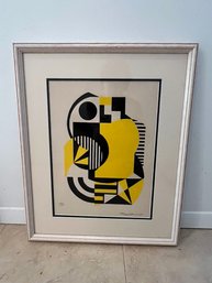 309/375, By Artist Santoro, Yellow And Black Print, Modern Art