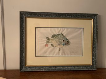 David J. Denick Monotype Depicting Fish