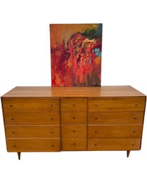 Mid-Century 12 Drawer Low Boy Dresser - 1960s