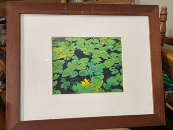 Art: Water Lily Pond Scene By Robert Moss, No Flowers Shown