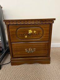 Vintage Side Table With Two Drawers