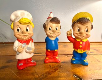 1960's Rare Vintage Kellogg's Snap Crackle And Pop Squeekers
