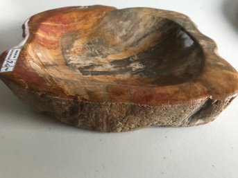 Petrified Wood Bowl , 5 LB 8oz, 9 Inch By 7 Inch