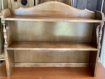 Maple Wall Shelf Or Small Hutch Top With Plate Grooves
