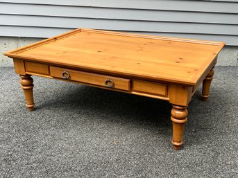 Large Pine Single Drawer Coffee Table