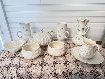 Eight Piece Belleek Lot