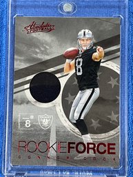 2018 Panini Absolute Rookie Force Connor Cook Rookie Patch Card #9