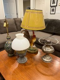 Four Vintage Table Lamps