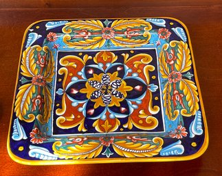 Majolica Italian Made Talavera Square Dish