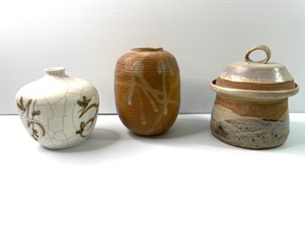 Asian Influence Handmade Vases