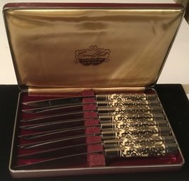 Sterling Silver Overlay Knives, Carvel Hall By Briddell