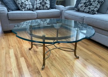 Beautiful Brass And Glass Coffee Table