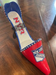 New York Rangers Decorative Team Shoe Wine Bottle Holder