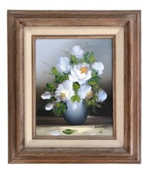 Vintage Floral Oil On Canvas