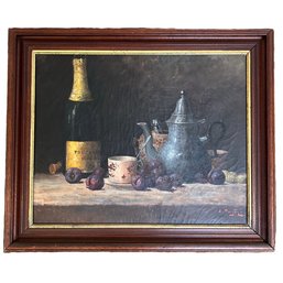 An Antique Still Life Oil On Canvas - Signed