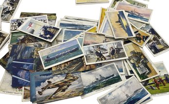 Collection Of 100 1930's British Military Cigarette Trading Cards