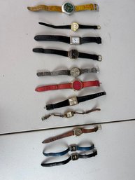 Set Of Ten Different Watches Currently Not Working