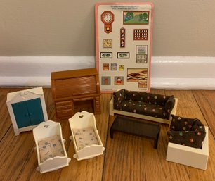 Vintage Fisher Price Dollhouse Furniture And Decor Cutouts