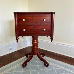 An Victorian Mahogany Sewing Cabinet - Perfect Nightstand