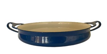 Vintage Dansk Kobenstyle 10' Blue Enamel Paella Pan