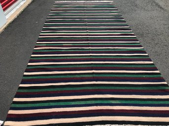 Vintage Kilim Hand Made Rug, 10 Feet 4 Inch By 4 Feet 9 Inch