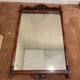 Vintage Carved Wood Framed Wall Mirror