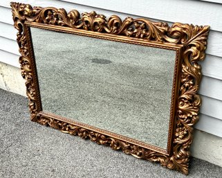 Distressed Gilt Ornate Wall Mirror