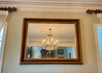 Wall Mirror With Uniquely Styled Deep Frame