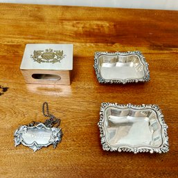 An Assortment Of Silver Plate Table Top Pieces - Old - English