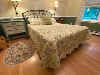 Queen Size Bed Set With Metal Headboard