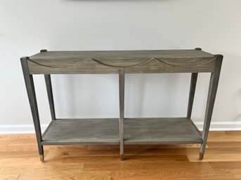 Grey Stained Wood Console Table