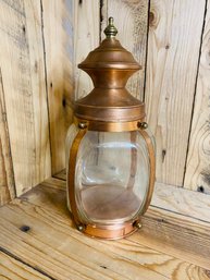 Copper And Glass Nautical Jar