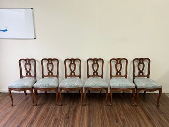 Set Of Six Beautifully Upholstered Dining Chairs