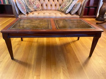 Vintage Leather Top Coffee Table