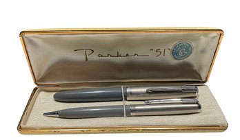 Vintage Parker 51 Fountain Pen & Pencil