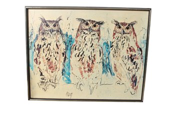 Owls- By Fritz Rudolf Hug Framed Print