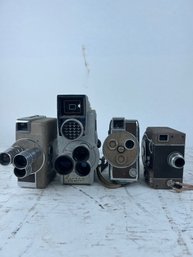 Lot Of 4 Revere 8mm Film Movie Cameras