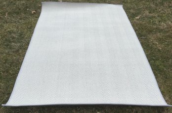 6 FT. Reddi Cut Brand New Grey Herringbone Pattern Rug