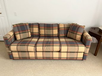 Full Size Plaid Sofa Bed