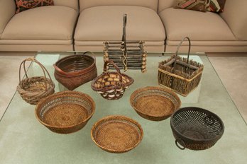 Collection Of Nine Baskets