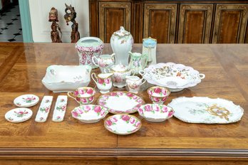 Mixed Collection Of European Floral Porcelain Pieces
