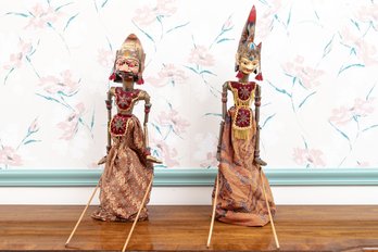 Pair Of Southeast Asian Rod Puppets