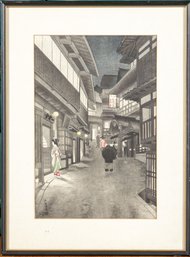 Woodblock Print, Nisaburo Ito (Japanese 1910-1988), The Inns At Arima Hot Spring